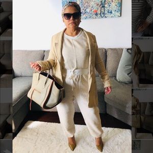 Beige linen blazer